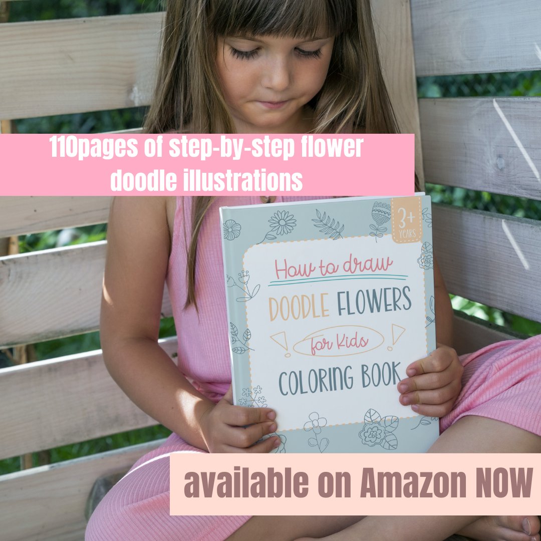 Get your kid this awesome 'How to draw doodle flowers coloring book' with step-by-step instructions and additional coloring space to practice. Get it here - amzn.eu/d/2sh842P
#kidscoloringbook #howtodoodle #kidsdoodlebook #coloringbookforkids #doodleflowers #stepbystep