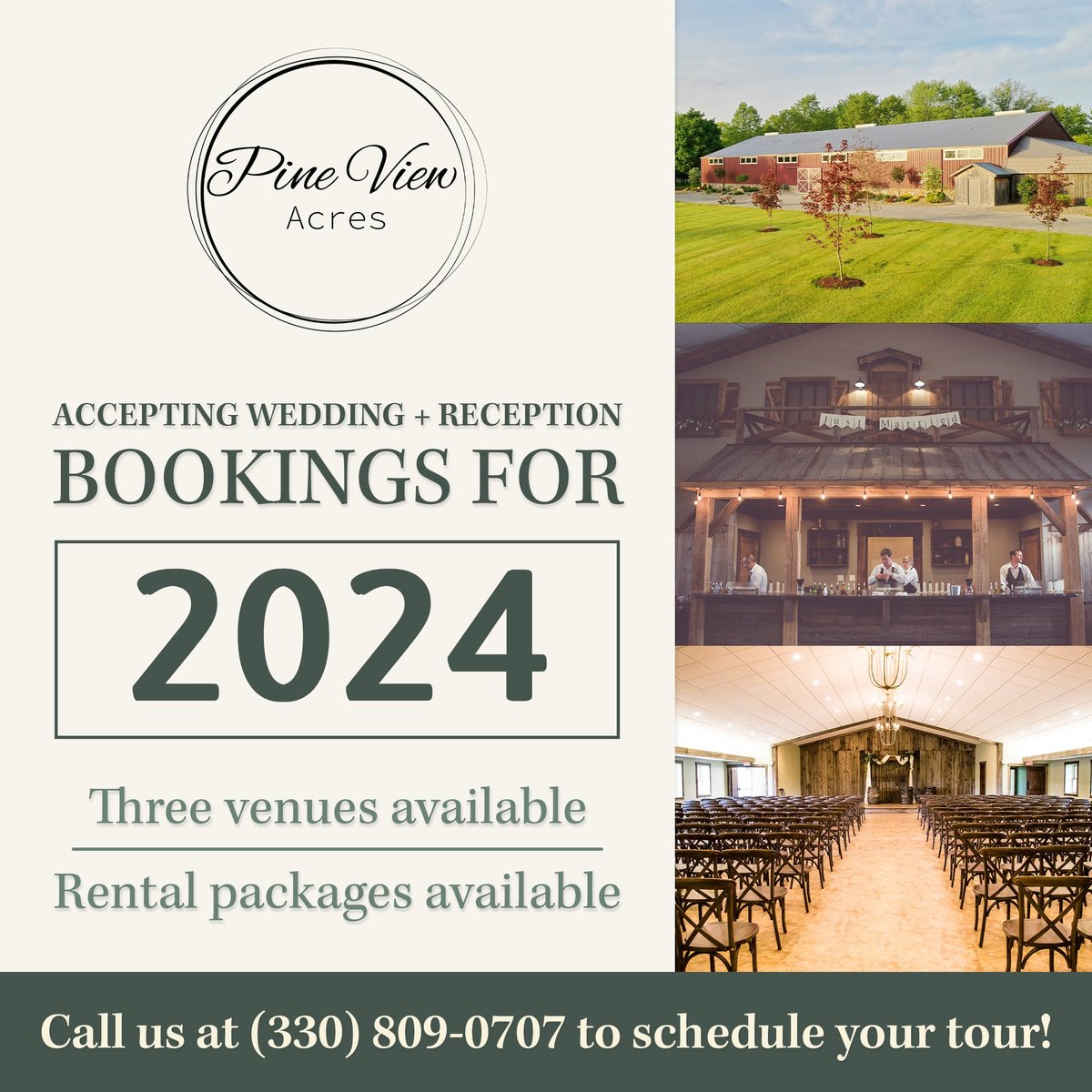 PineViewAcres's tweet photo. Pine View Acres is currently accepting wedding and reception booking for 2024 at all three of our venues!

Give us a call at (330) 809-0707 to schedule your tour! https://t.co/N8hOwdW3mY