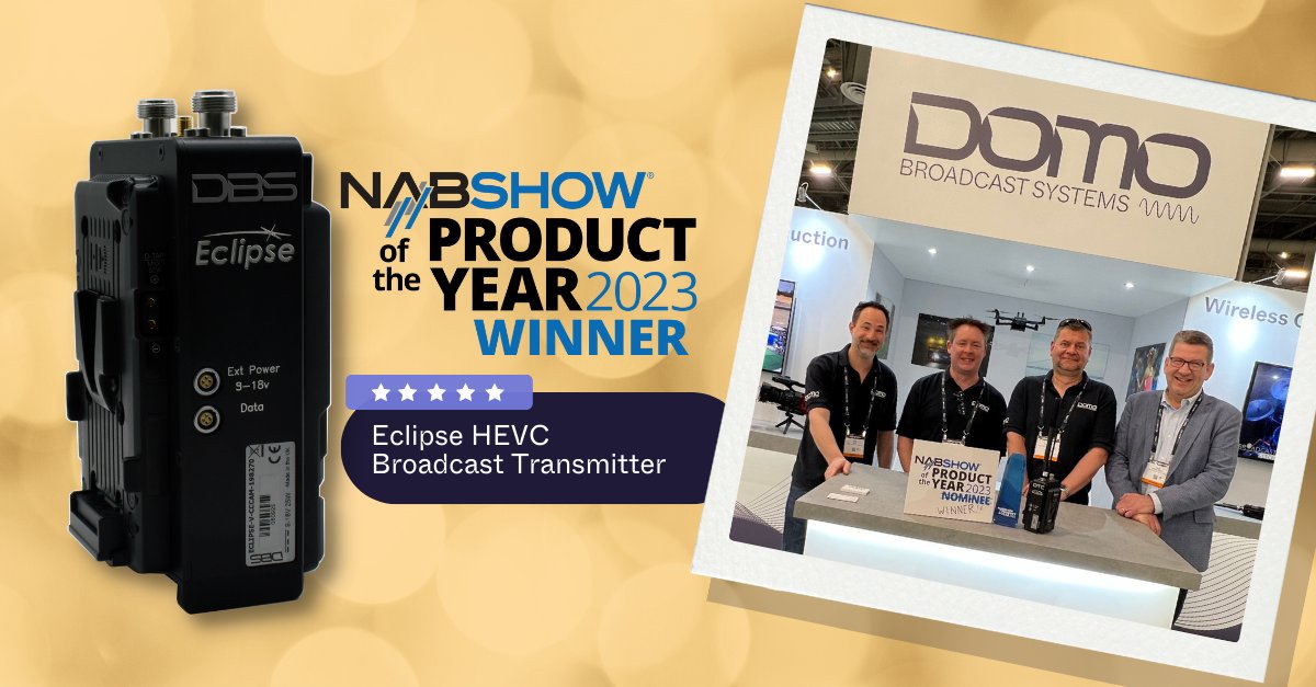 #NABShow100 has honoured our Eclipse #HEVC #Broadcast #Transmitter with a Product of the Year award! The awards recognise the most significant and promising new products and technologies as selected by a panel of industry experts. And we are beyond proud to have been honoured.