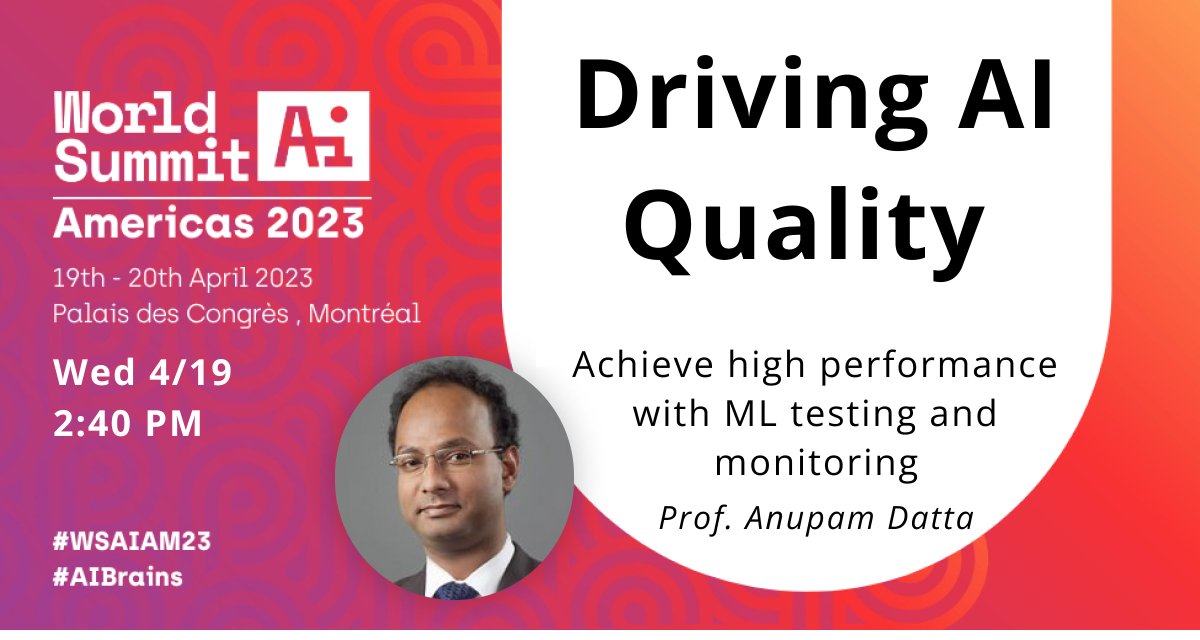 truera_ai's tweet photo. Starts in 40 minutes #AIBrains!

Don't miss the AI Quality session in Track 1 at 2:40 PM!

@datta_cs will cover how better #MLtesting and #MLmonitoring lead to standout #MLperformance - LIVE! 🌟

#WSAIAM2023 #RAI #AIQ #XAI https://t.co/QrqJiYeNbM