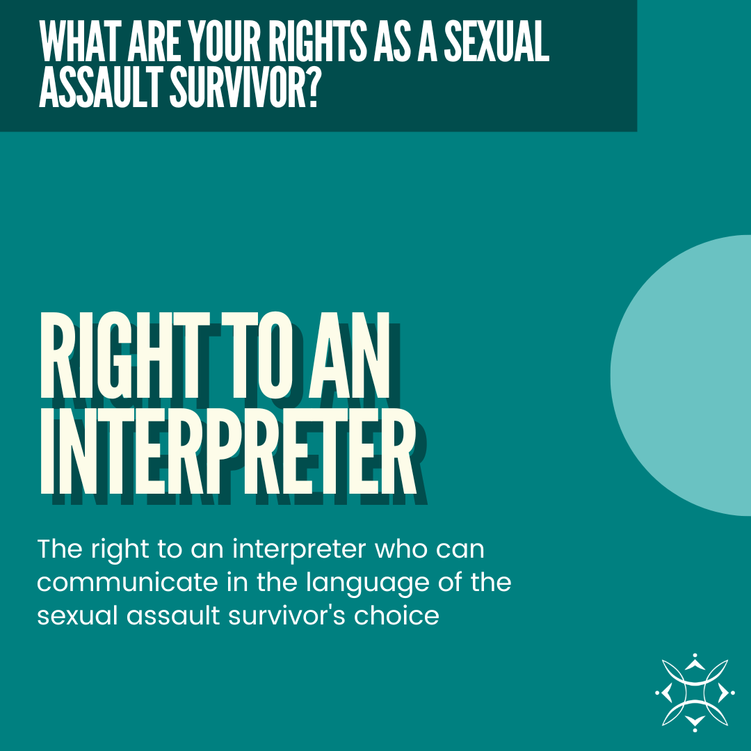 If you are a sexual assault survivor in Missouri, the Sexual Assault Survivors’ Bill of Rights ensures you have the right to access an interpreter, in the language of your choice. #SexualAssaultAwarenessMonth #SAAM2023