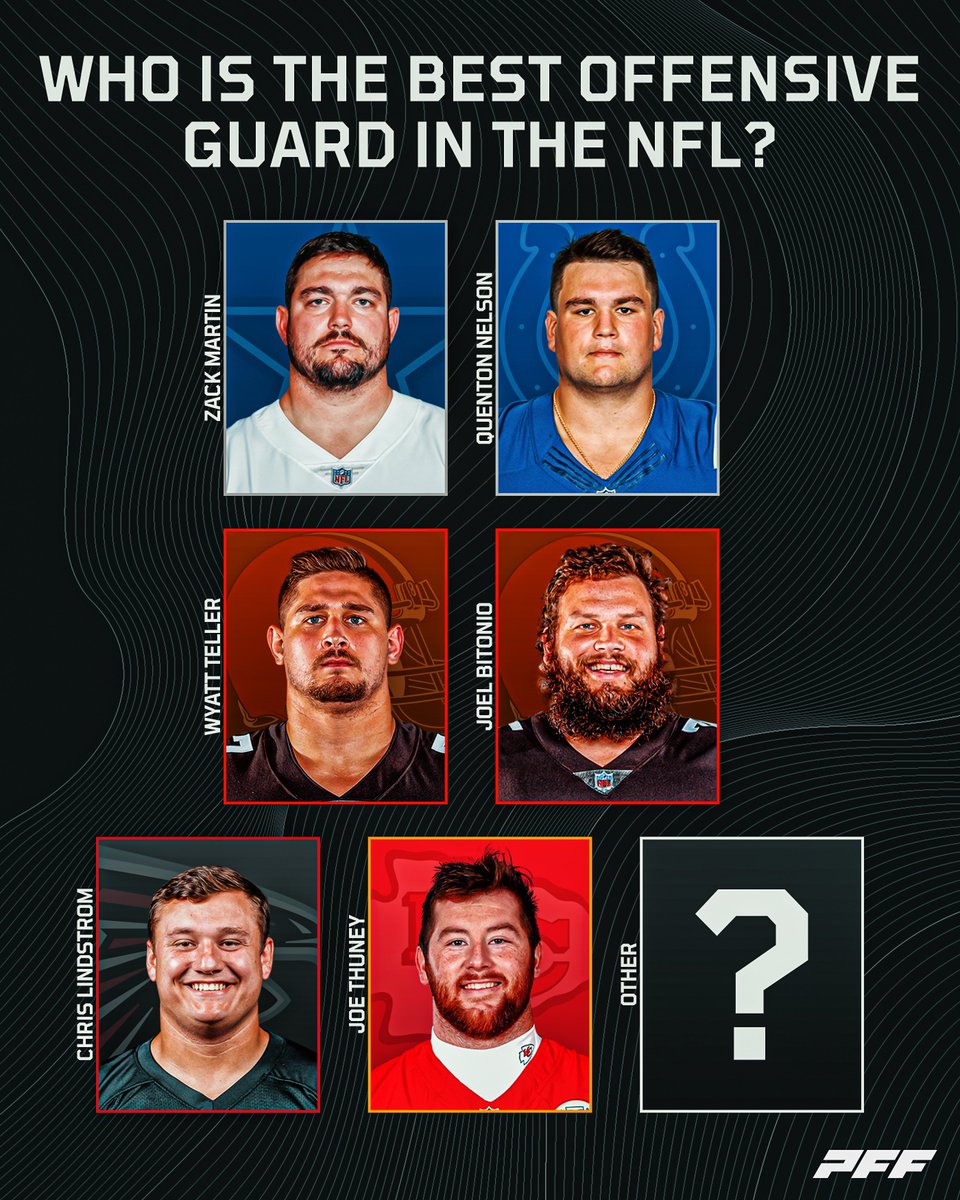 PFF's tweet photo. Who is the best guard in the NFL? https://t.co/cwd8aGzRNn