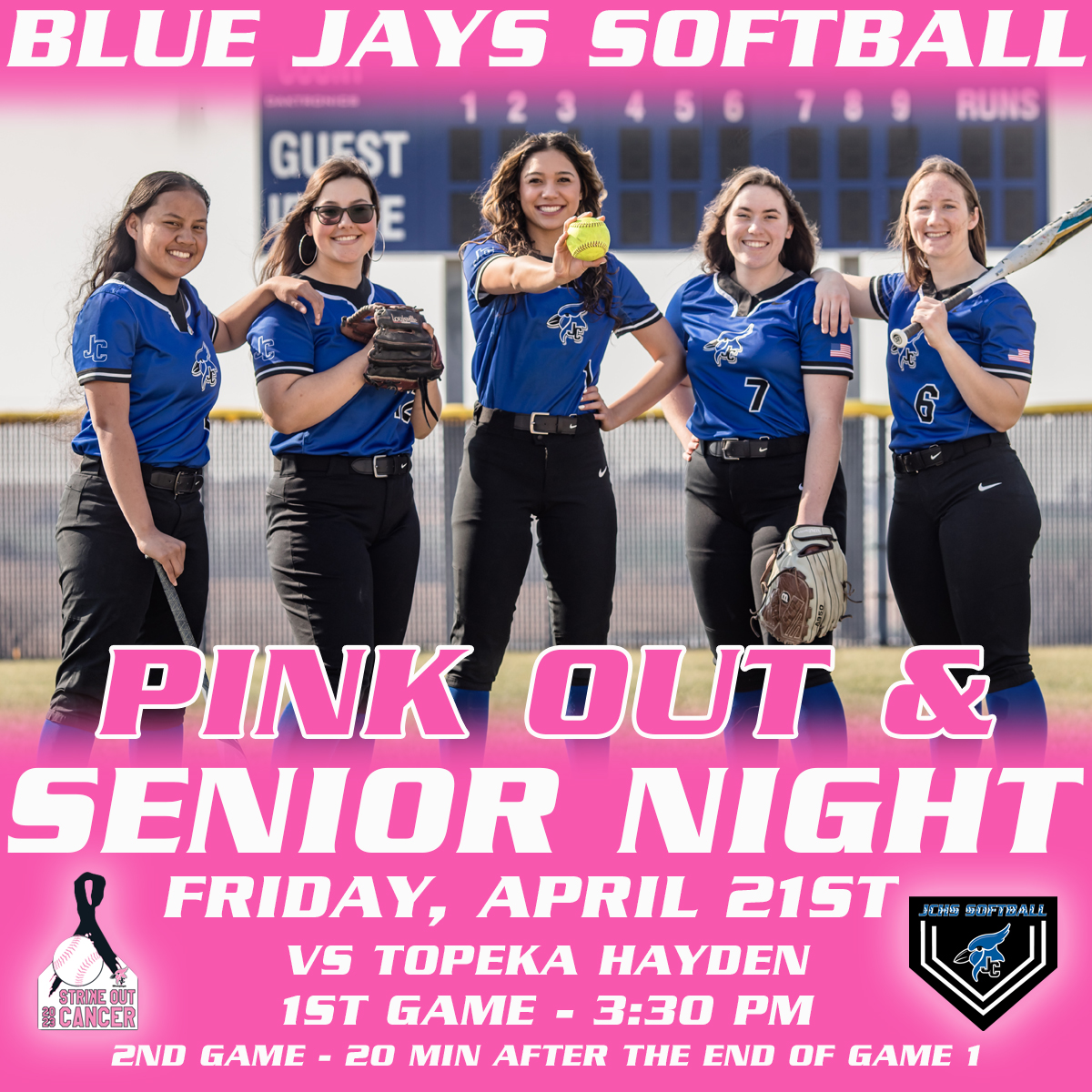 Come join us to celebrate and support #cancerawareness and our #2023Seniors Hope to see you there! <a href="/BlueJays_AD/">Blue Jay Athletics</a> <a href="/USD475/">Geary County Schools USD 475</a> <a href="/JCBlueJayNation/">JCHS Blue Jay Nation</a> <a href="/TheDailyUnion/">The Daily Union</a> <a href="/JunctionPost/">Junction City Post</a>