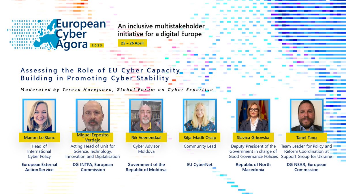 gmfus's tweet photo. How can 🇪🇺 act to positively increase impact on #cyberstability? 

🗓️ On April 26th, joins us at #ECA23 where experts will discuss the role of EU capacity building in promoting cyber skills &amp; stability. @MicrosoftEU @EUCyberDirect @theGFCE 

Register here: https://t.co/hgjly3m5kW https://t.co/BrhNv1HXEV