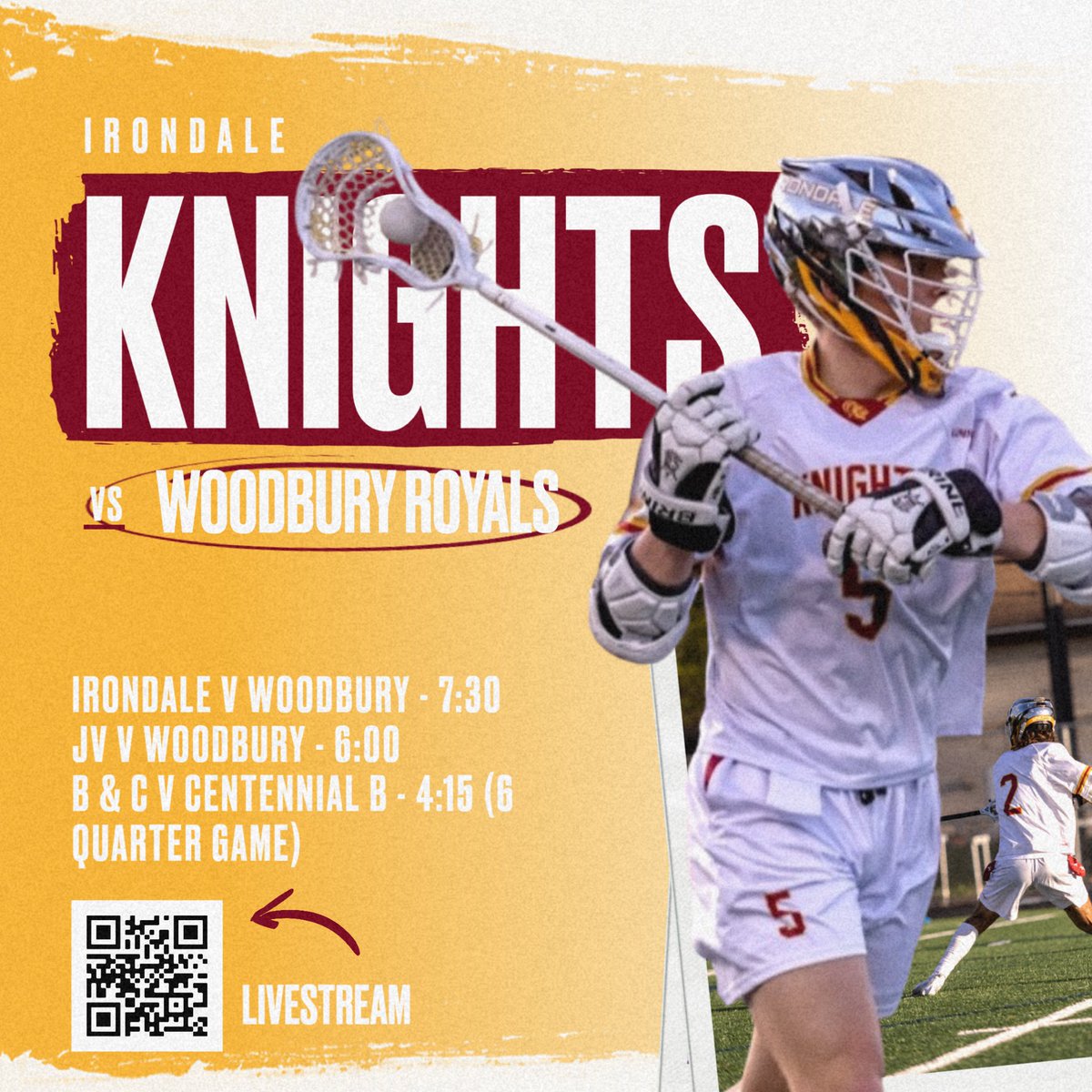 Game Day as the Knights take on the Woodbury Royals in a Suburban East Conference Matchup.