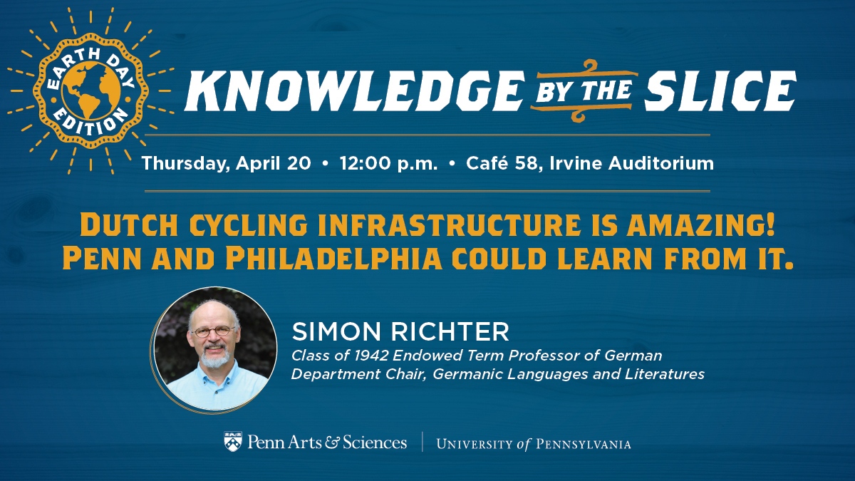 dailypenn's tweet image. Penn Arts &amp;amp; Sciences' long-running Knowledge by the Slice lunchtime series offers educational talks led by our insightful faculty experts. Join us for a special Earth Edition of Knowledge by the Slice, featuring Simon Richter. More at sas.upenn.edu/events/dutch-c…

 #SMARTSLICE #ad