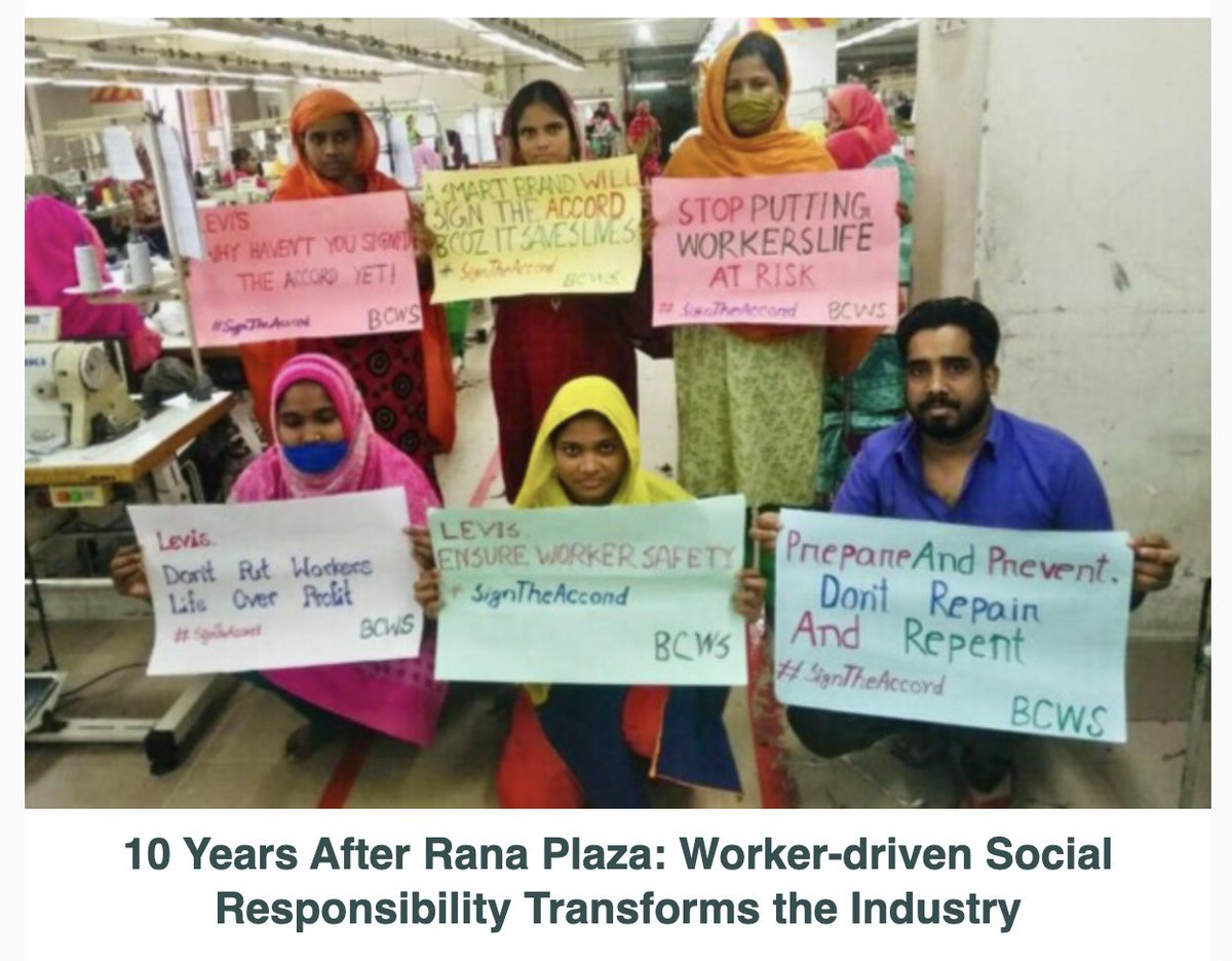 WSRNetwork's tweet photo. As the world repeats the commitment, #RanaPlazaNeverAgain, it is vital that those words are paired with a commitment to making them a reality.  

A look at how the @SafetyAccord is an example of how #WSRWorks &amp; a call for brands to #SignTheAccord

https://t.co/GDhaNmGmUd https://t.co/gJLkoXa3Mz