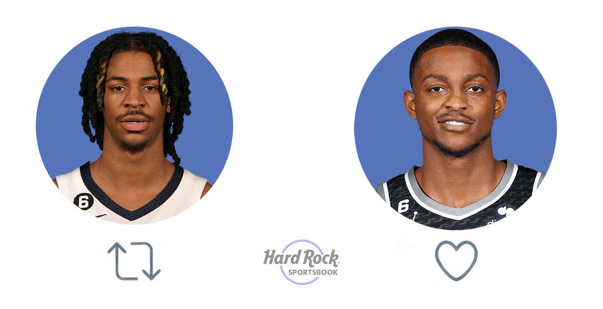 HardRockBet's tweet image. Who do you want for the next 5 years?

🔁 Morant
💜 Fox