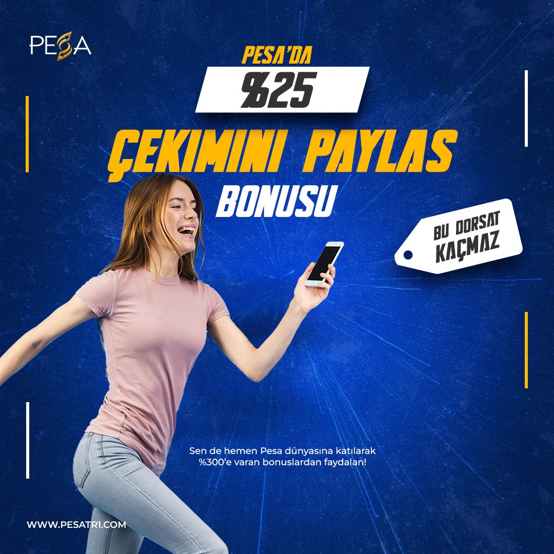 Pesa'da %25 çekimini paylaş bonusu 👊😎