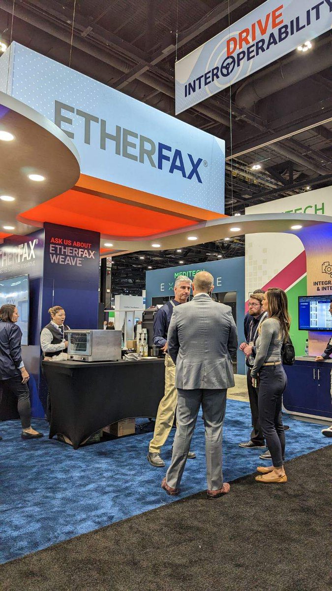 ETHERFAX's tweet photo. Stop by our #HIMSS Booth #2853 for a sweet treat! We have fresh baked cookies, coffee, and energy drinks waiting for you to enjoy. Ask us about our WEAVE™ solution suite for data extraction while you're here! #etherFAX #HIMSS23 https://t.co/A7puAE8TOZ https://t.co/UYWyZQMUui