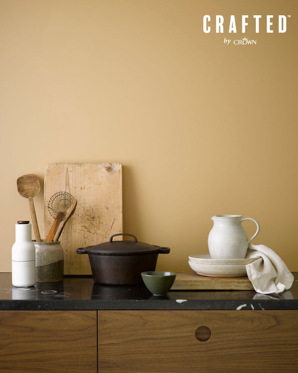 CRAFTED™ by Crown Luxurious Flat Matt Emulsion provides a rich, velvety, non-reflective finish, for a no surface shine. Offering excellent versatility and complete coverage, this multi surface paint can be applied throughout the home. 

Featured here is the shade 'Rustic Twine.'