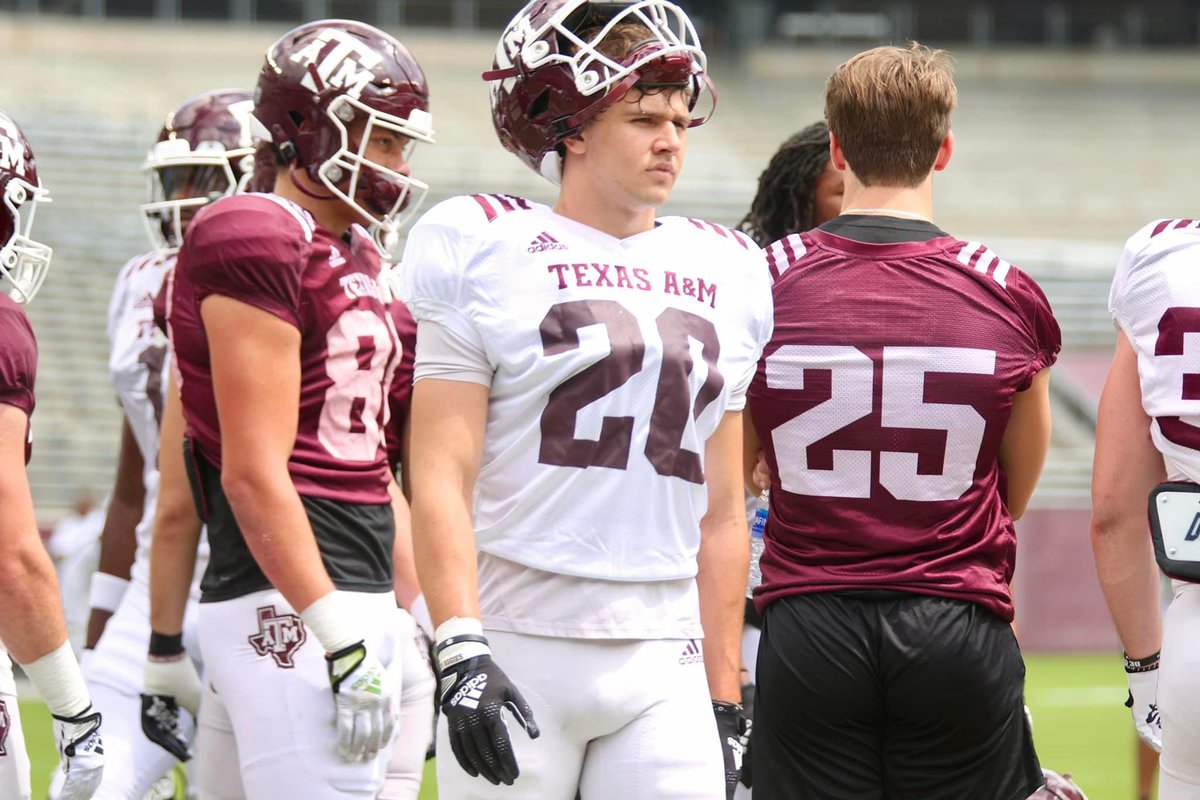 JeniNeatherlin's tweet photo. Aggie Football fans! We know him as #4 but you will know him as #20! Granger’s Johnny Ryder made the official roster for Texas A&M football. Can’t wait to watch my die hard UT fan of an AD in his Aggie gear to cheer on our kiddo! Go Johnny go! @JohnnyRyder10 @StephenBrosch https://t.co/FyeoKgEzVT