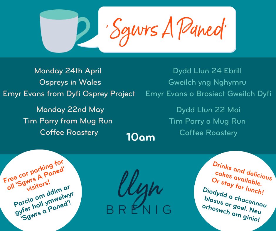 LlynBrenig's tweet photo. SGWRS A PANED!
#siaradcymraeg #cymraeg #paned #caffibrenig #dysgucymraeg #learnwelsh https://t.co/1dBa1qXrtw