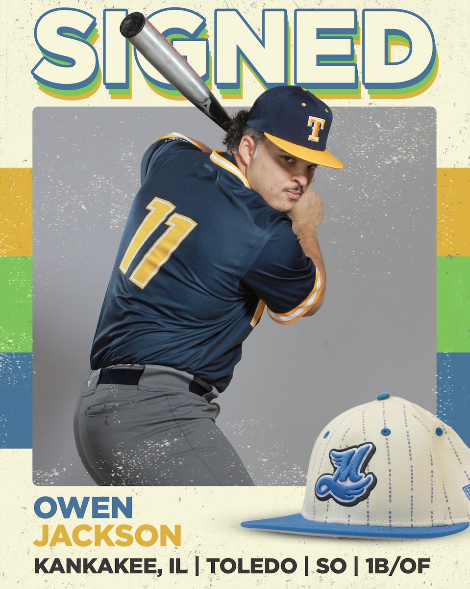 🚨Mallards Signing🚨

This guy just mashes baseballs. Welcome to the Duck Pond, Owen Jackson (<a href="/OwenJ_815/">Owen Jackson</a>) from <a href="/ToledoBaseball/">Toledo Baseball</a>  🦆⚾️

Prior to Toledo, Jackson led NJCAA Region IV in home runs and RBI. He also hit over .400 👀