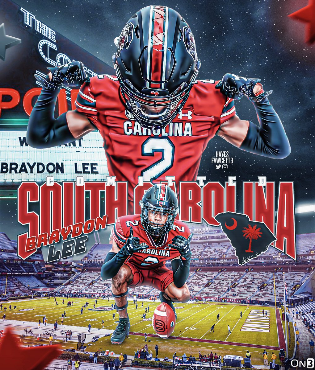 Hayesfawcett3's tweet photo. BREAKING: Four-Star CB Braydon Lee has Committed to South Carolina!

The 6’1 164 CB from Washington D.C. chose the Gamecocks over Ohio State, Maryland, & others.

“No more being mediocre, they’re chasing greatness in South Carolina and I’m coming with them!”

https://t.co/9aJkcBzXji