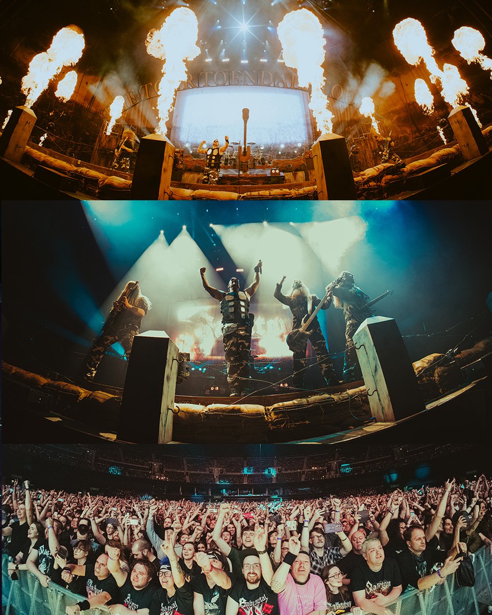 sabaton's tweet photo. SHOUT-OUT to our Scottish Pagans in the lovely city of Glasgow! Your reaction to "Blood Of Bannockburn" gave us goosebumps. What a perfect end to our UK adventure! 🤘 LEEDS, LONDON, CARDIFF &amp; GLASGOW, IT’S BEEN A PLEASURE. 🙏 Check out these photos... https://t.co/S1djAVKo4O