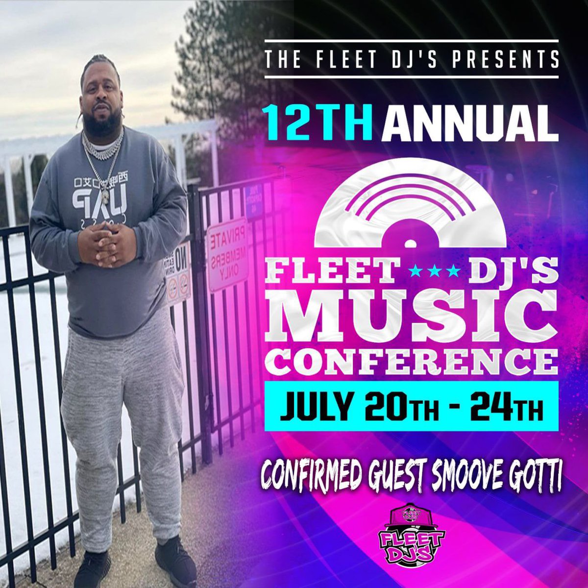 Confirmed for  @fleetdjmusicconference in Raleigh N.C July 20th to 24th  @smoovegotti216 Make sure u come out network . Number one networking  event ... #FleetDJs🔥🔥🔥#welive #BreakingRecords #FleetEvents #fdjmusicconference  #fleetnation #FDJMC2023 #welit