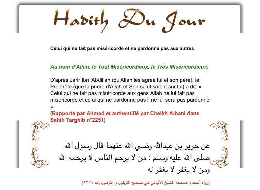 so_mkb's tweet photo. Un Hadith vraiment important, partagez-le pour que les personnes pardonnent https://t.co/T2ZgzyPDMq