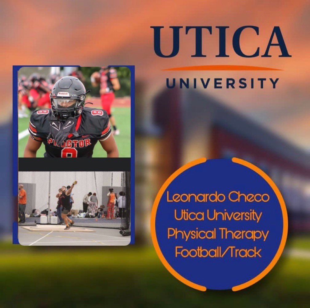 After careful consideration, im extremely blessed to say that I am going to spend the next stage of my academic and athletic career at Utica University! Id like to say thank you to all the coaches who have reached out, I truly appreciate the hospitality that you guys showed me.
