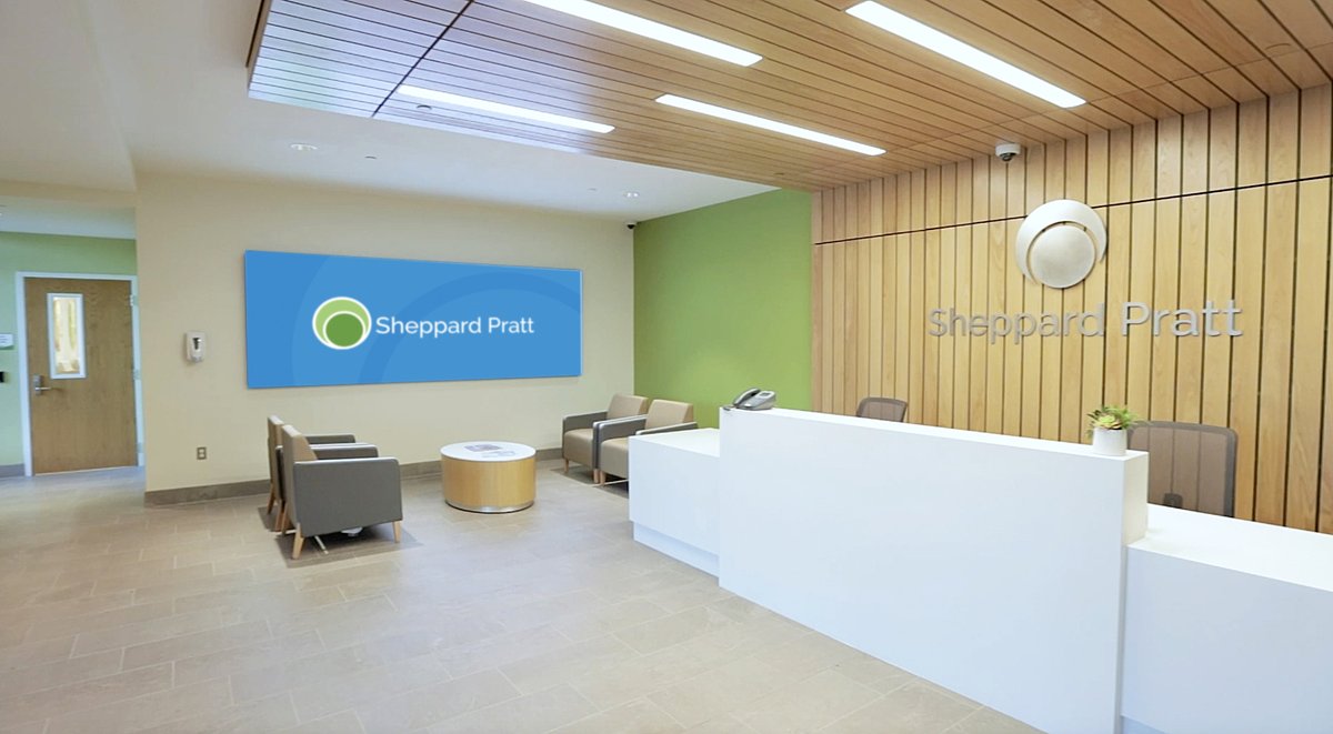 SheppardPratt's tweet photo. We are thrilled to introduce our redesigned Admissions, Psychiatric Urgent Care, and main entrance lobby of our Towson campus. This renovation allows us to better meet the significantly increasing demand for mental #healthcare.

Press release: https://t.co/So0BNCaJHp https://t.co/1UbS6gOlNo