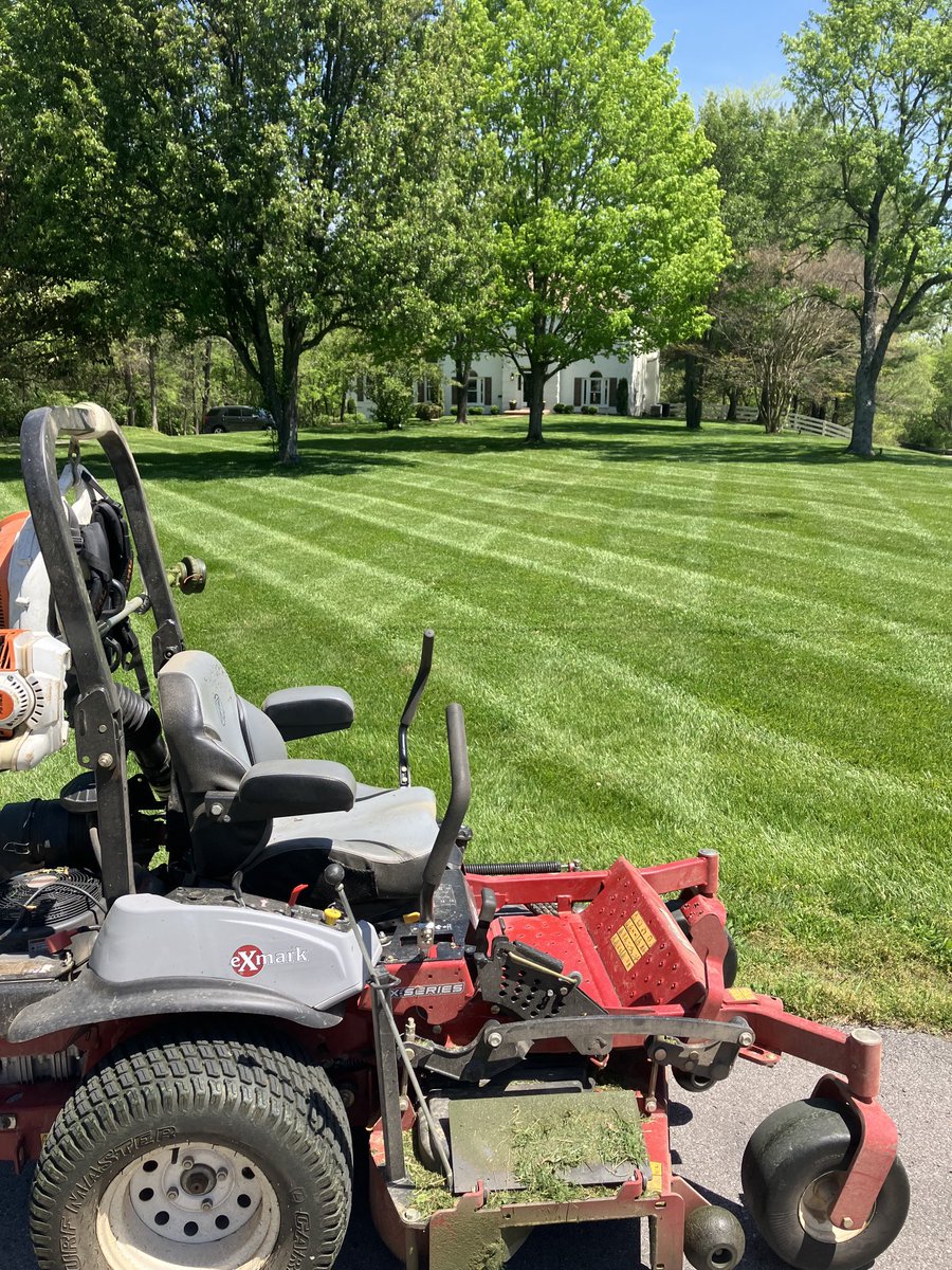 Springtime stripes with @Exmarkmowers   X-series always gets the job done!  Franklin, TN.