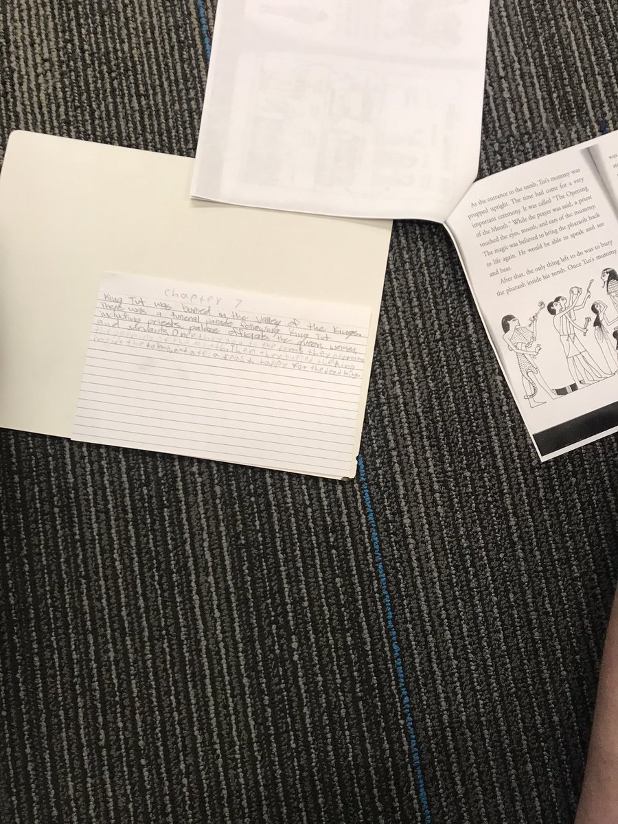 rachelteachkc's tweet photo. Tried a new strategy: #BookinaDay that I learned from @NHTOYMc last year at @EdCampJOCOKS. Divide chapters, partner read, write summary, share summaries in order. @MPTimberwolves #mpconfident https://t.co/Bd9RJcgghM