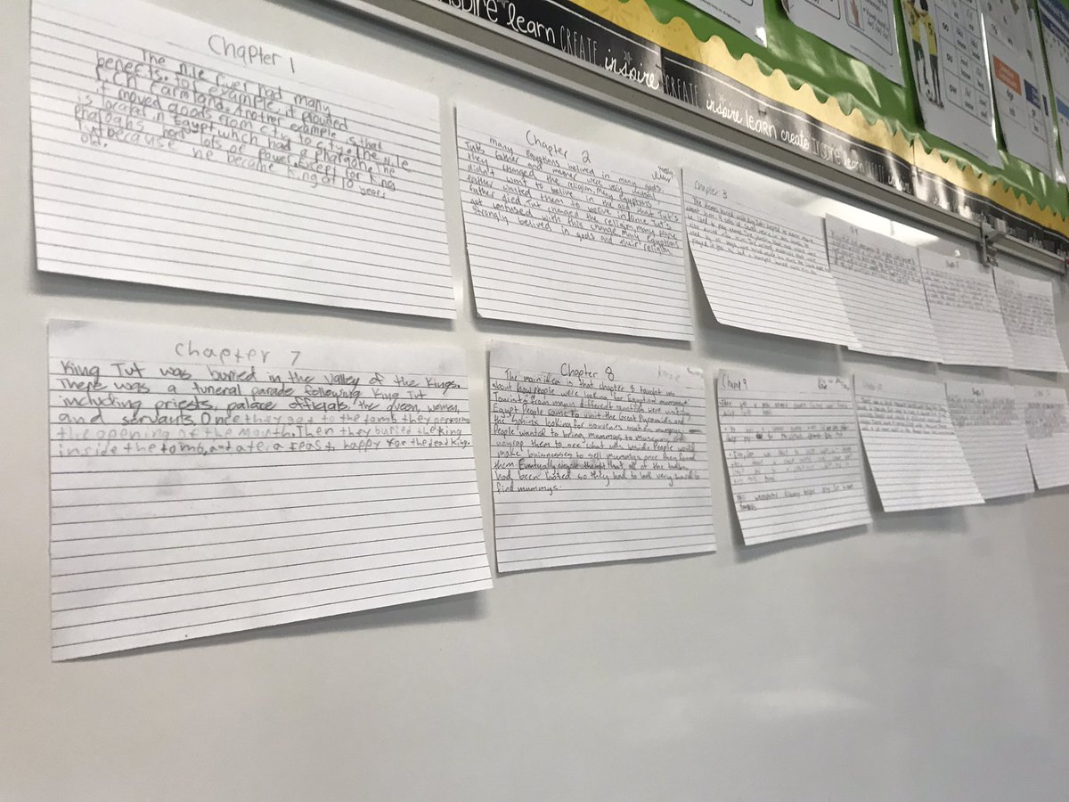 rachelteachkc's tweet photo. Tried a new strategy: #BookinaDay that I learned from @NHTOYMc last year at @EdCampJOCOKS. Divide chapters, partner read, write summary, share summaries in order. @MPTimberwolves #mpconfident https://t.co/Bd9RJcgghM