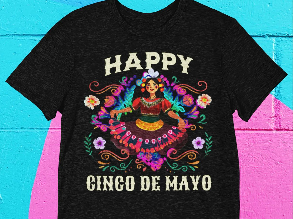 400Planets's tweet photo. Cinco De Mayo Fiesta T-shirtmexican Dancer Tee-cinco De Mayo - Etsy https://t.co/JHDIUSNAHK This design is portrait of a cute Mexican folk dancer girl surrounded by cactus flowers. https://t.co/xL1WN4z1QK