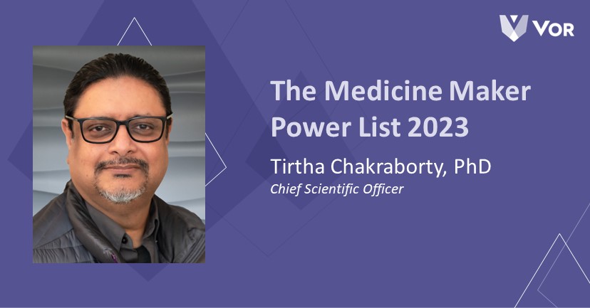 Vor Bio (@vorbio) on Twitter photo We’re proud to share that our very own Tirtha Chakraborty, PhD was named to the <a href="/medicine_maker/">The Medicine Maker</a> #PowerList2023, recognizing his dedication and passion for transforming #bloodcancer treatments. Congratulations, Tirtha! 👏 Learn more about the honor: themedicinemaker.com/awards/power-l… We’re proud to share that our very own Tirtha Chakraborty, PhD was named to the <a href="/medicine_maker/">The Medicine Maker</a> #PowerList2023, recognizing his dedication and passion for transforming #bloodcancer treatments. Congratulations, Tirtha! 👏 Learn more about the honor: themedicinemaker.com/awards/power-l…