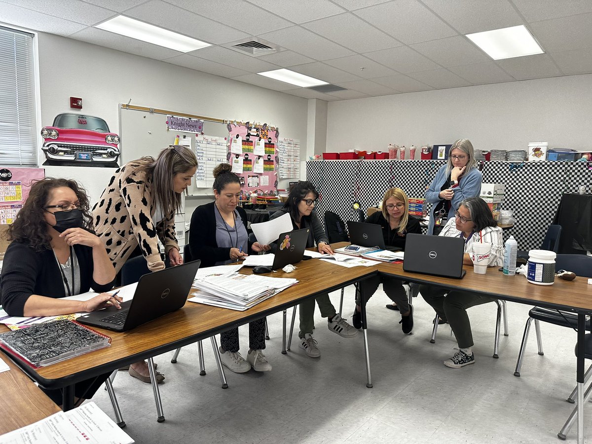 Kinder PLC-ing this afternoon.  Interventions for two weeks & progress monitoring their growth for the remainder of the month! Keep pushing our Knights to grow! #GrowthWins #UKnighted #WeAreRIE