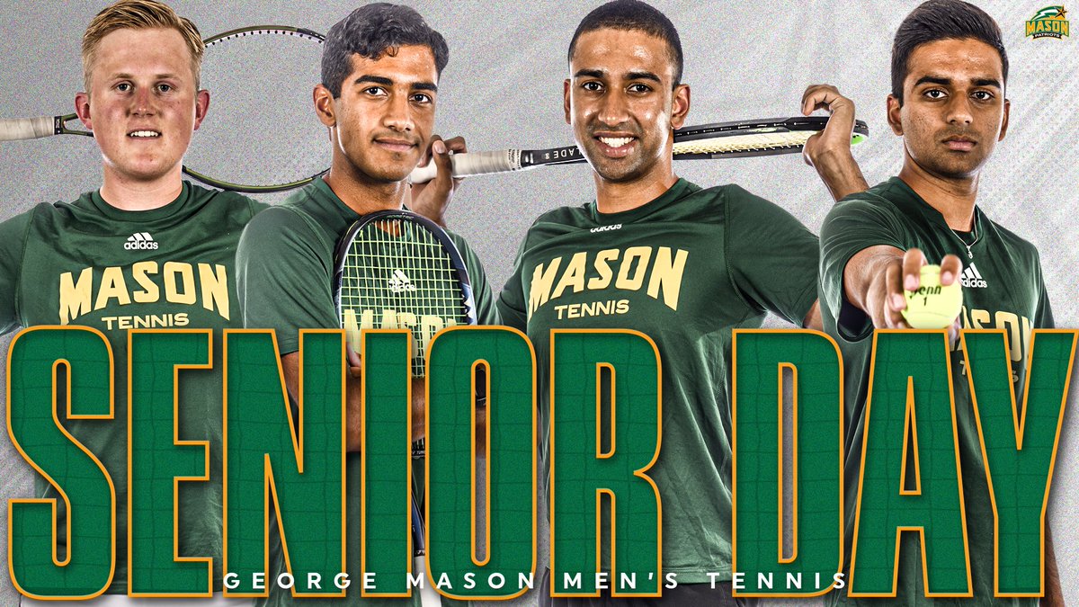 Senior Day is Saturday vs. Saint Joseph’s! 

Come out to the tennis courts at 12:30 for the senior ceremony, then stay for our match vs Saint Joe’s at 1 pm. #MasonNation