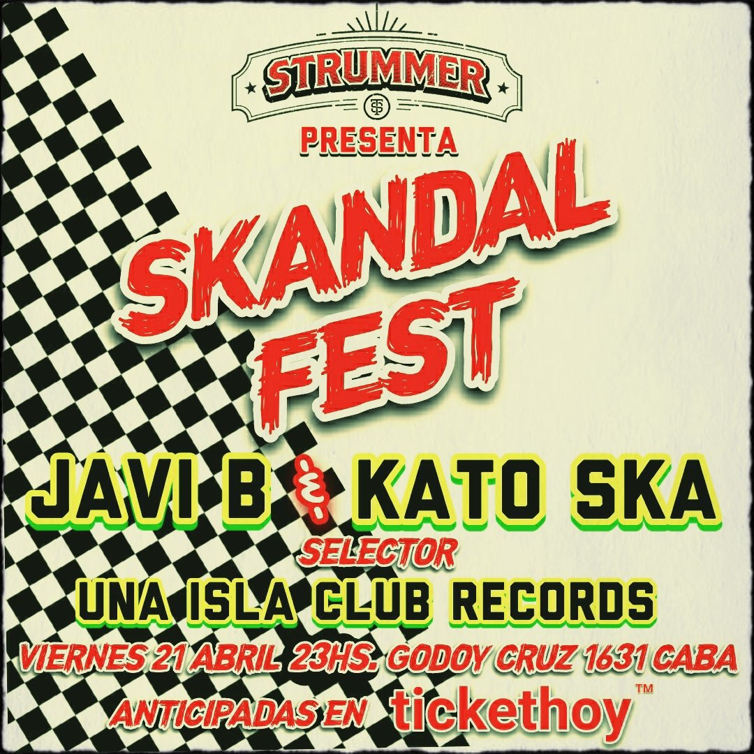 ska_kato's tweet photo. Viernes 21 - Abril 23hs 
Kato ska &amp;  Javi B en
@StrummerBar 
Selector
Una isla record
Entradas aquí
https://t.co/I8TrZWHC5S
#cerveza #amigos #ska #2tone #skamusic #SkaArgentino #katoska #javib #reggae #Rocksteady #show #envivo #strummerbar #CABA https://t.co/VjrzdiKA6P