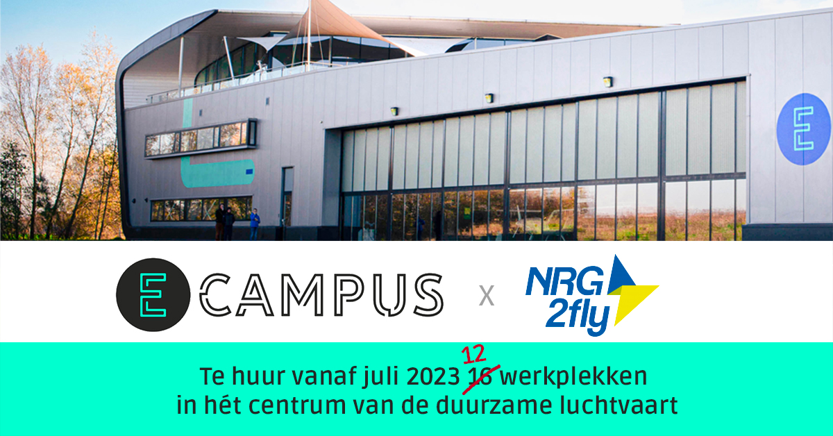 We are pleased to welcome @NRG2fly with Jurjen de Jong, <a href="/M_Steinbuch/">Maarten Steinbuch</a>  &amp; Jeroen Kroonen as new residents on our E-Campus! With their arrival, we now have 12 workstations available for others to join us. Located in the heart of sustainable aviation at  Luchthaven Teuge!