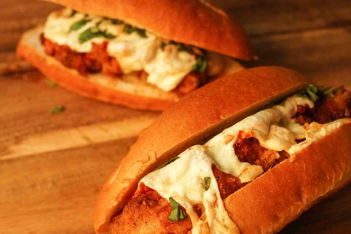 Moultrie's tweet photo. In case you need another reason to get that bird: wild turkey parmesan subs. Get the recipe: https://t.co/032FFhb2M0 #turkeyhunting #turkeyseason #turkey #wildgamerecipe https://t.co/Rp9A85XlZM