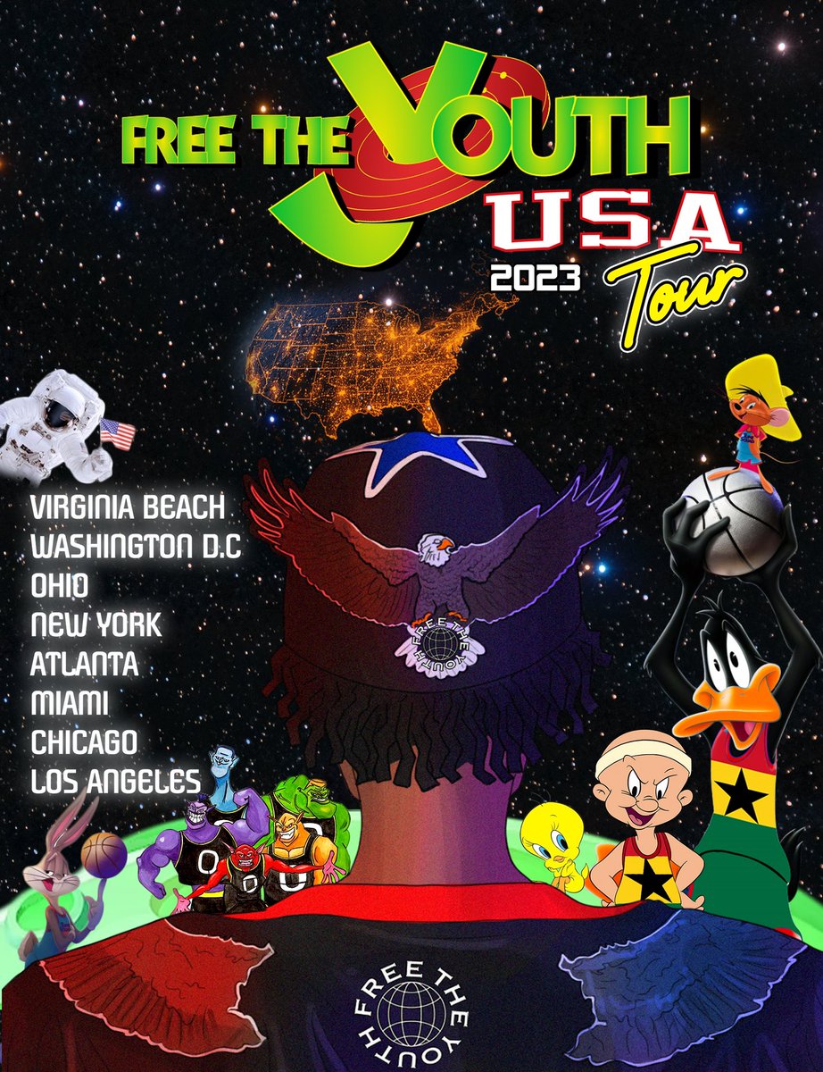 freetheyouth_gh's tweet photo. Following a very successful Europe Tour last year, FREE THE YOUTH is taking our brand around the world in 2023 and it’s time for USA! 🇺🇸

Stay tuned for official dates and more updates. 

More info via our website Link in Bio https://t.co/6yw7SeAyGP