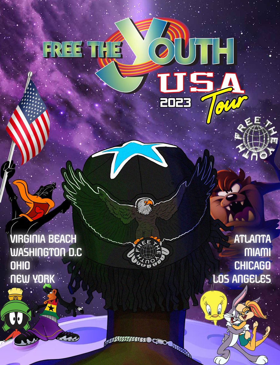freetheyouth_gh's tweet photo. Following a very successful Europe Tour last year, FREE THE YOUTH is taking our brand around the world in 2023 and it’s time for USA! 🇺🇸

Stay tuned for official dates and more updates. 

More info via our website Link in Bio https://t.co/6yw7SeAyGP