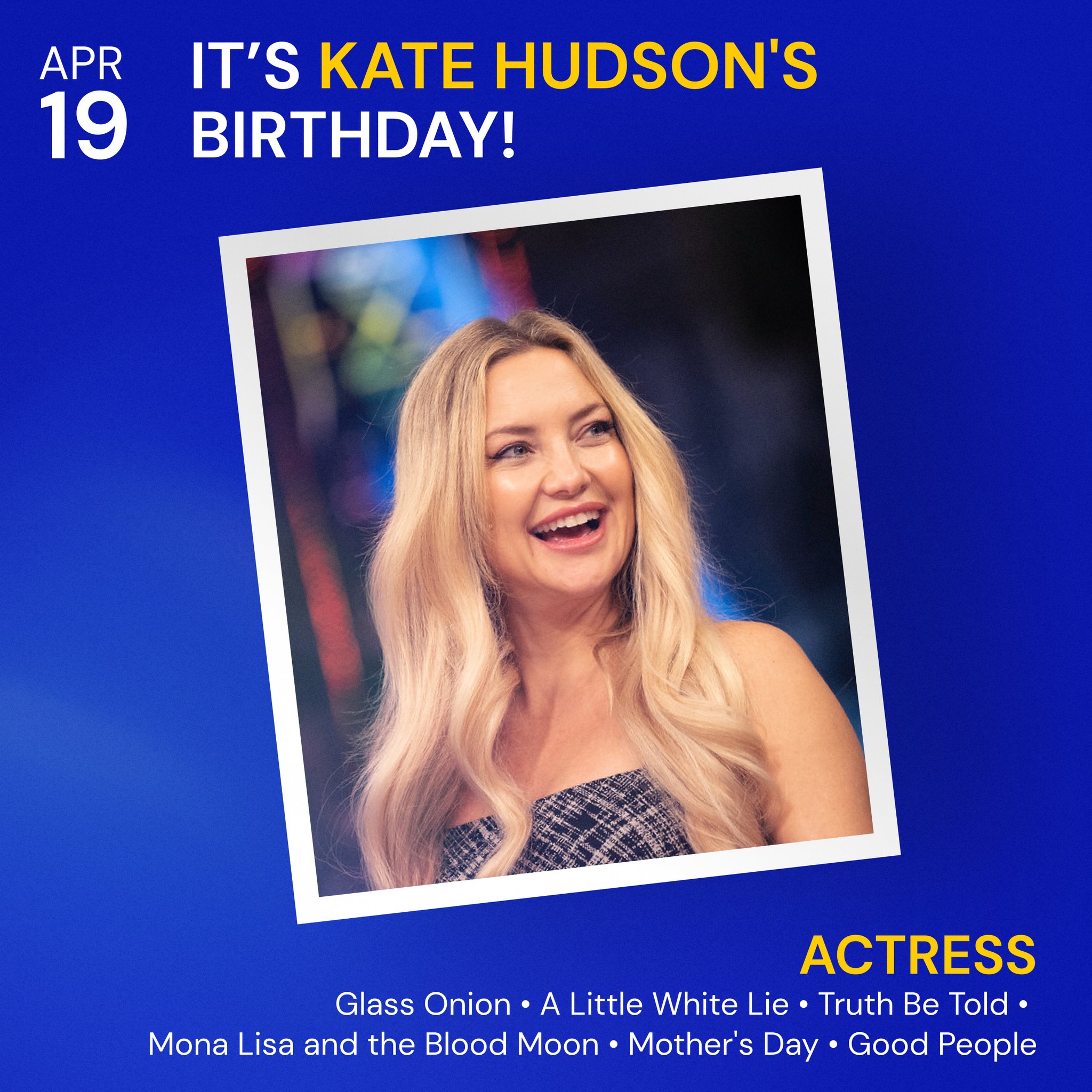 Happy birthday, Oscar nominee Kate Hudson! From to she makes ditzy blondes proud. 