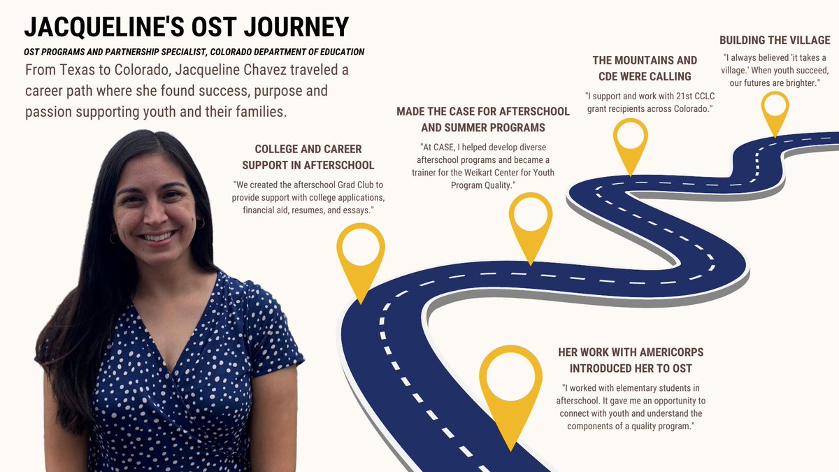 COAfterschool's tweet photo. From Texas to Colorado, Jacqueline​ Chavez traveled a career path where she found success, purpose, and passion in supporting youth and their families. Read more about her journey at https://t.co/FzFJb9UA4P @afterschool4all @NatlAfterSchool #heartofafterschool https://t.co/o1csa82DYk