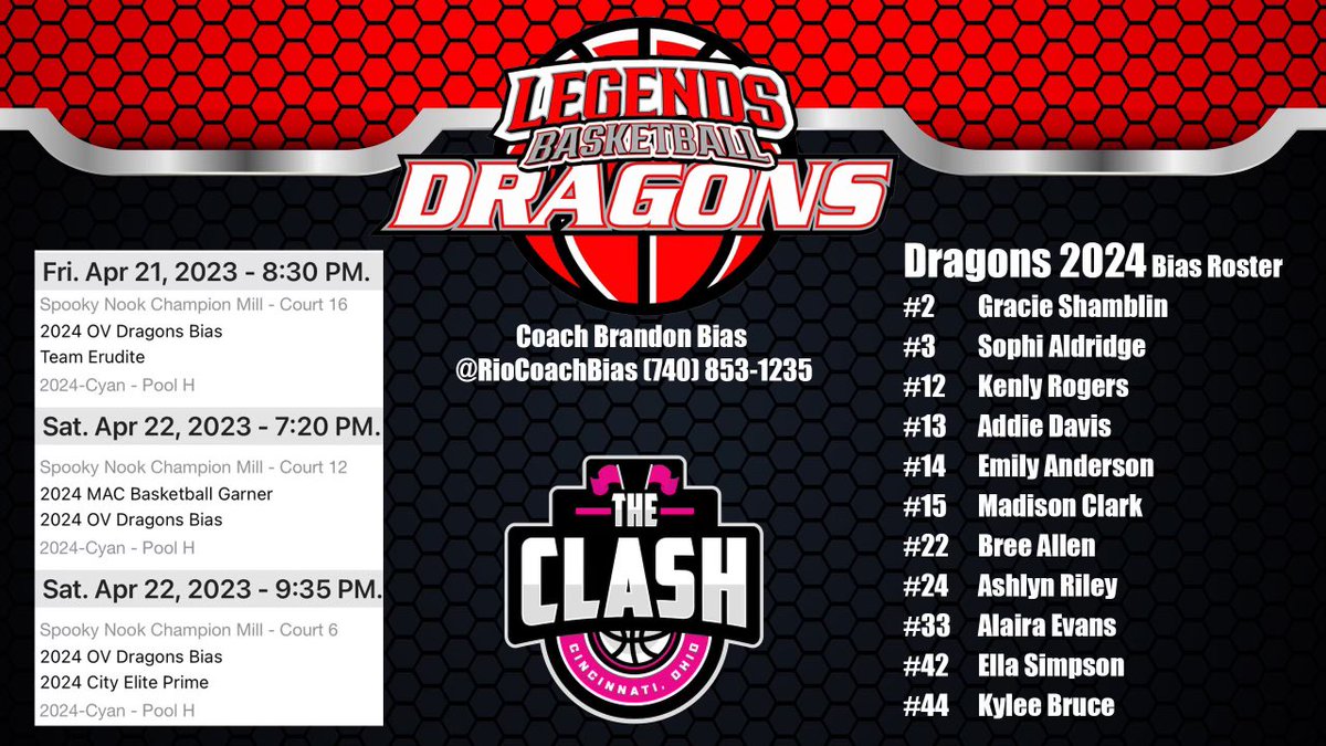 OVdragons2024's tweet photo. Coaches here is our schedule and roster for The Clash ⬇️⬇️
#wegofast
@RioCoachBias
@lady_dragons https://t.co/ZLoY4Q3Xfb