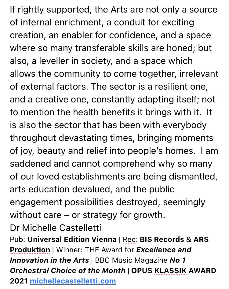 This saddens me beyond words…
But here are my thoughts.

@ISM_music @Bacc4theFuture @DCMS @CommonsDCMS @DCMSInsight @educationgovuk 
@UKHouseofLords #artsforall #EducationForAll