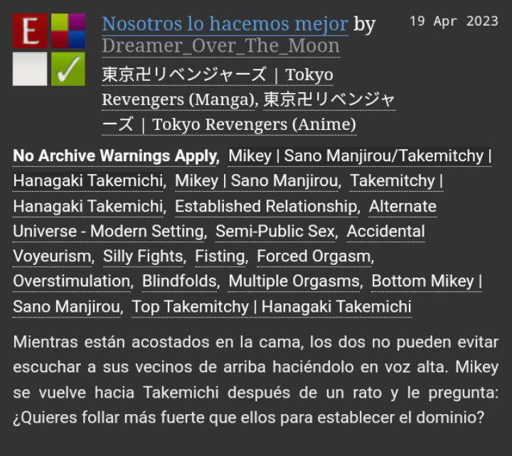 DremOverTheMoon's tweet photo. Takemai fic genteee~~ 

🌙 Español
🌙 2,837 palabras
❤️ https://t.co/n4UnqHXw1h
🧡 https://t.co/97yjM0qfMc

#takemai #tkmk https://t.co/sxqjyXAXes