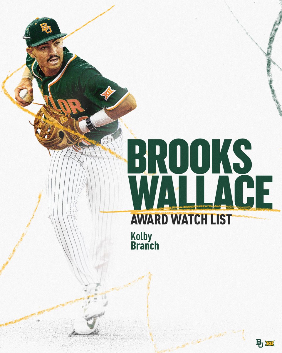 Baylor Baseball (@baylorbaseball) on Twitter photo They're starting to take notice β
<a href="/KolbyBranch/">Kolby Branch</a> has been named to the Brooks Wallace Award watch list, honoring the nation's top shortstop.
π: baylorbea.rs/3GTCos8
#SicEm π»βΎοΈ | #Together They're starting to take notice β
<a href="/KolbyBranch/">Kolby Branch</a> has been named to the Brooks Wallace Award watch list, honoring the nation's top shortstop.
π: baylorbea.rs/3GTCos8
#SicEm π»βΎοΈ | #Together
