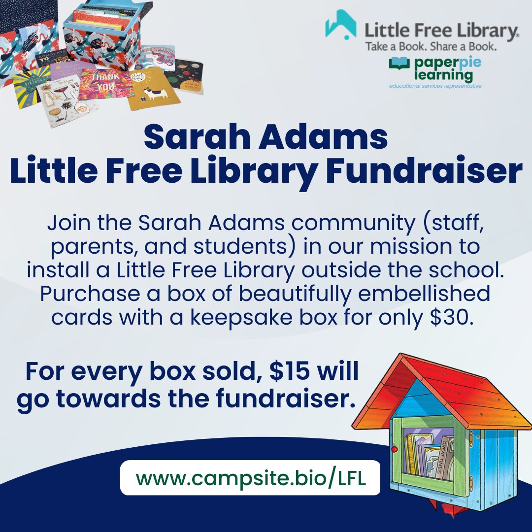 How this works:

-  Place an order for your box(es) on the online form: form.jotform.com/231065591181150, orders are due April 30.

-  Orders will be delivered to your child’s classroom by May 12th.