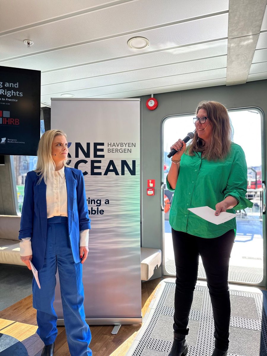 josteinhk's tweet image. Today this excellent team put shipping and human rights on the agenda at the #OneOceanWeek in Bergen