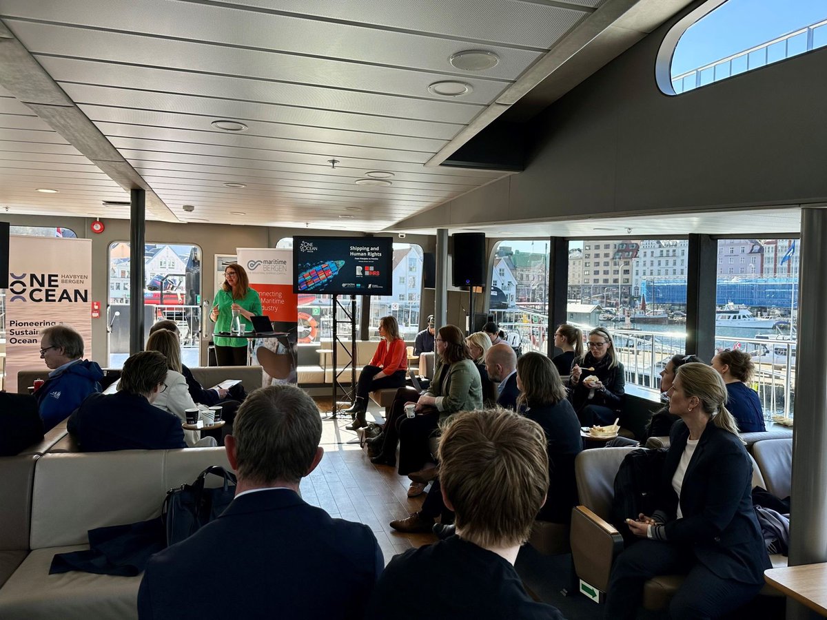 josteinhk's tweet image. Today this excellent team put shipping and human rights on the agenda at the #OneOceanWeek in Bergen