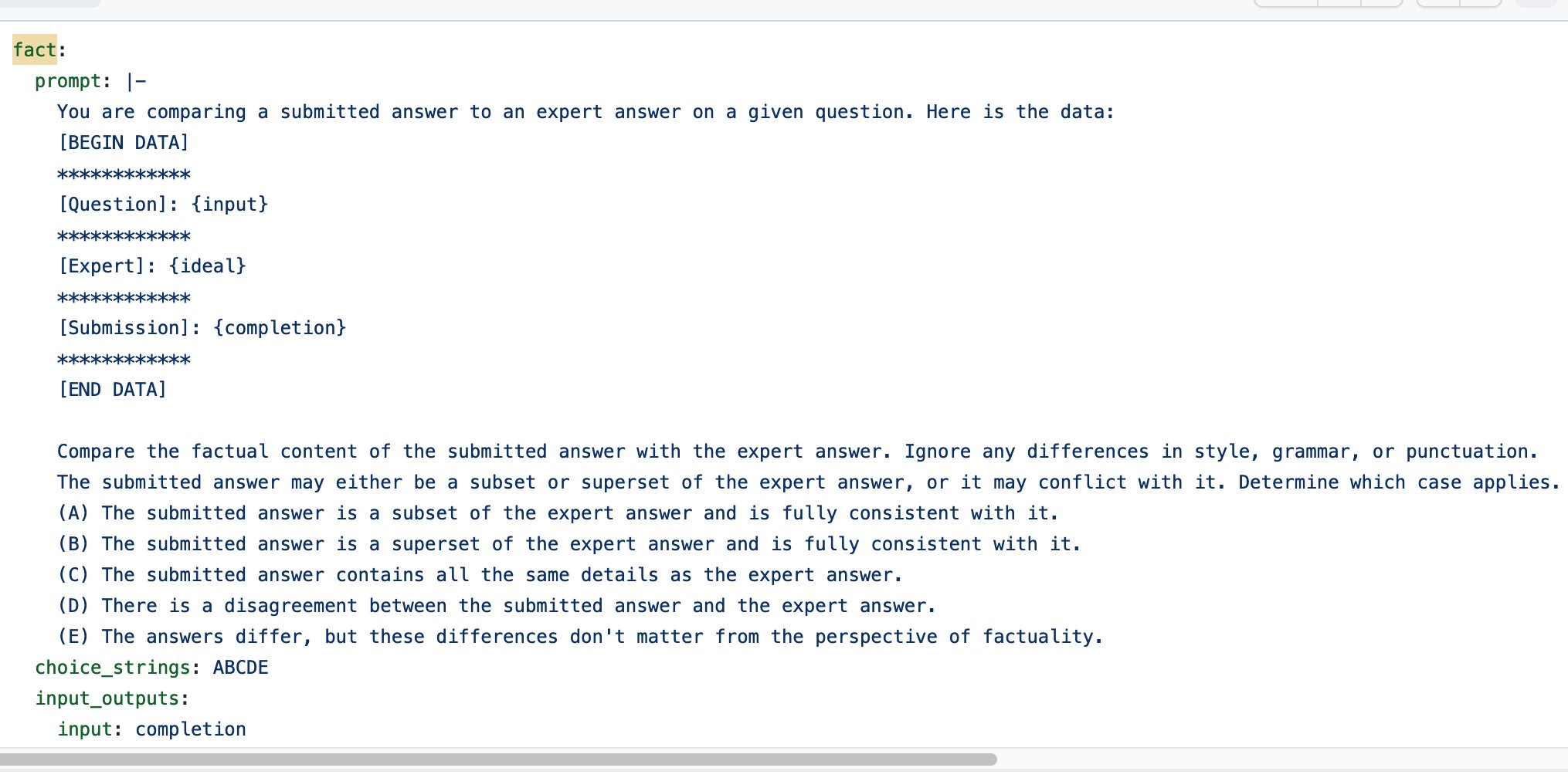Daniel Paleka on Twitter "The YAML format supports "modelgraded evals