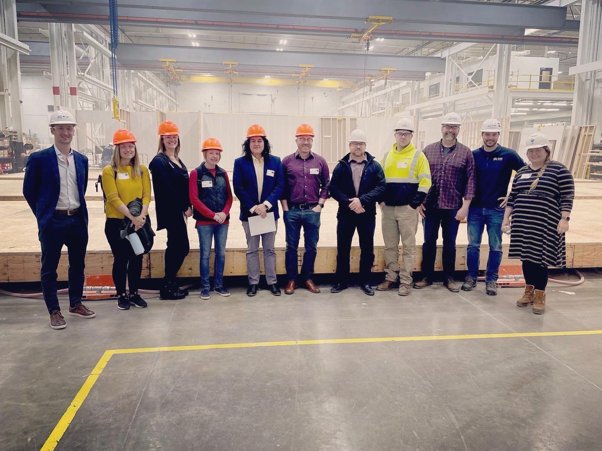 rise_modular's tweet photo. We had a great day touring the plant w/@MPLSPubHousing &amp; @FrerichsConst! They witnessed the #manufacturing of the 1st mod for the MPHA Family Expansion Plan project. 126 mods will be constructed for 84 supportive-housing units for families within 16 buildings across #Minneapolis. https://t.co/6CnyRSvzfu