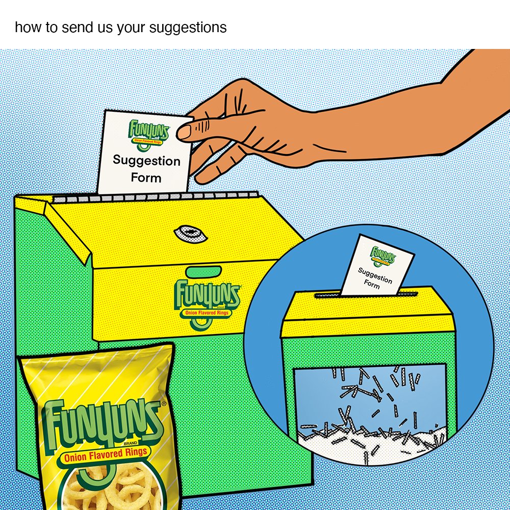 TheRealFunyuns's tweet photo. we take suggestions very seriously https://t.co/SKg7tT1nBP