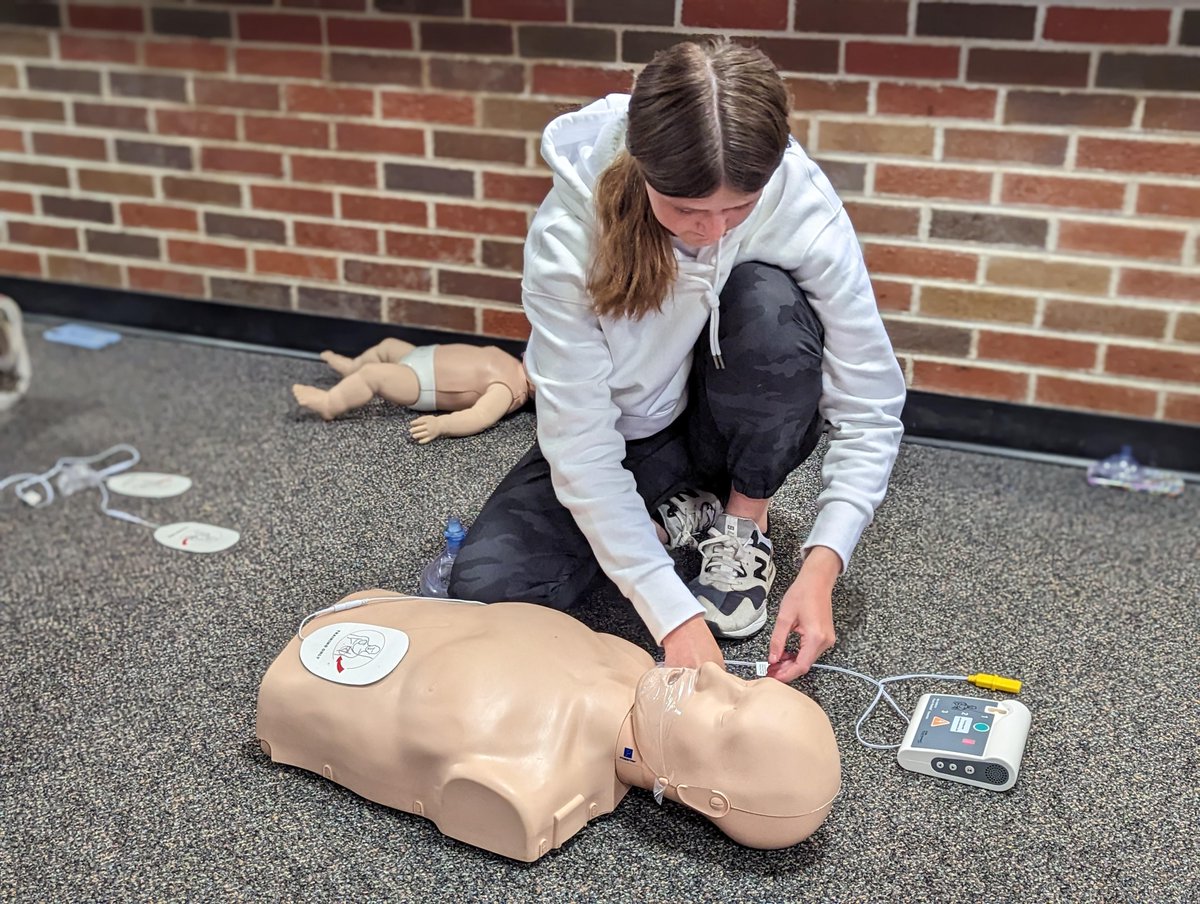 Learning the life-saving basics.

<a href="/GISH_Islanders/">Grand Island Senior High</a> in the Academy of Medical Sciences made learning practical this week by testing out for CPR Certification.
Way to go!

#WearPurpleBeGold
