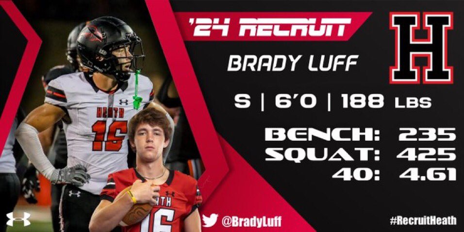 HeathHawksFb's tweet photo. 🚨2024 RECRUIT SPOTLIGHT🚨
Safety | Brady Luff @BradyLuff 
1st Team All-District
https://t.co/bOfYGQwy1e

#WTD #SouthSideTough #RecruitHeath https://t.co/RBoEC3fVnN